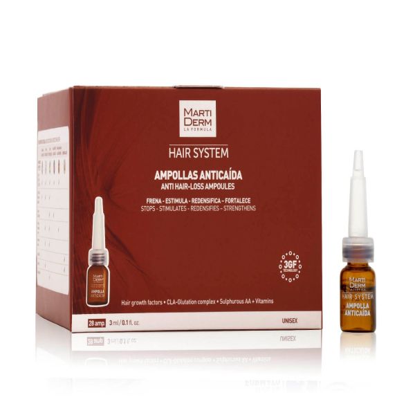 Martiderm Hair System Ampolas Antiqueda - 28 unidades